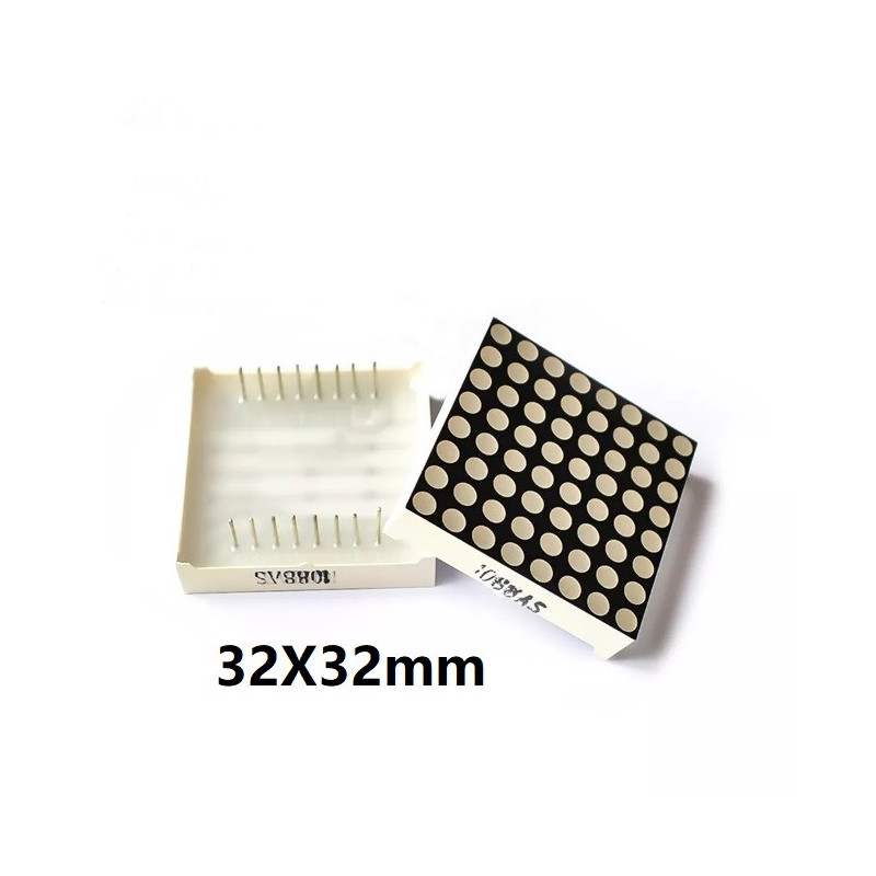 Matriz de pontos LED 8X8 Ø:3,00mm 32X32mm 16PIN