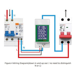 Meter for consumption, voltage, current, power- PZEM-008