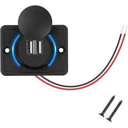 Tomada 2XUSB 5V 1A+2.1A de superfície 12~24VDC