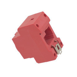 Schuko socket 230VAC 16A for DIN rail Red