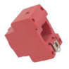 Schuko socket 230VAC 16A for DIN rail Red