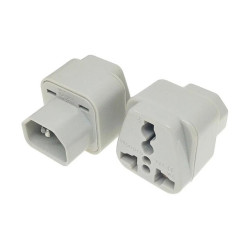 Adaptador IEC C14 macho - Universal 250V, 10A