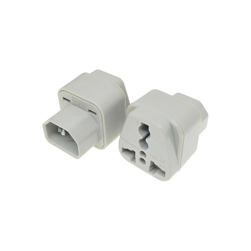 Adaptador IEC C14 macho - Universal 250V, 10A