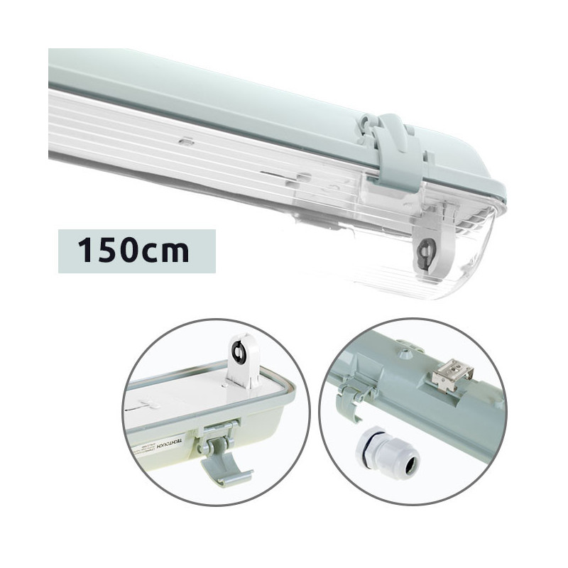 Armadura para tubos LED T8 1x 150cm IP65