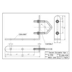Tagra G-1190 - 'L' type bracket