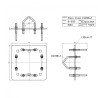 Tagra P-1033 - Placa Cruzeta M6 150x150mm