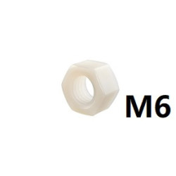 Hexagonal Nut M 6 PA Polymer (Nylon)