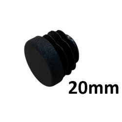 Round inner cap 20MM PVC Black