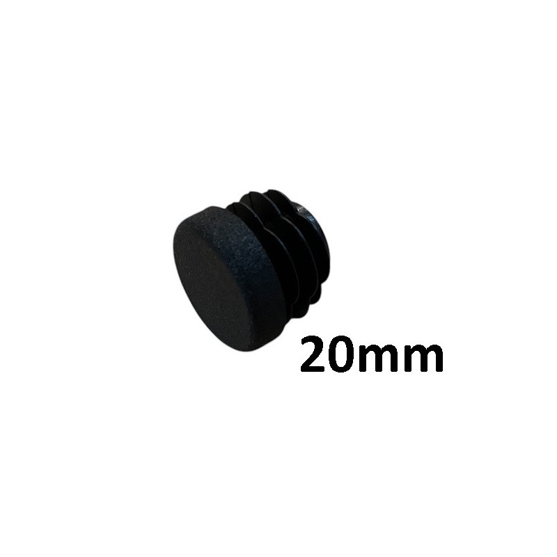 Round inner cap 20MM PVC Black