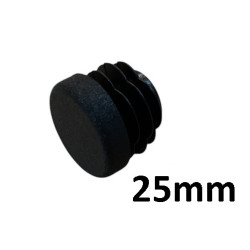 Round inner cap 25MM PVC Black