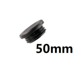 Round inner cap 50MM PVC Black