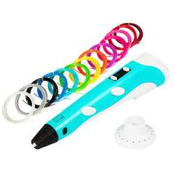 3D Printing Pen with 1.75mm PLA/ABS Screen + 13 FREE PLA Filaments