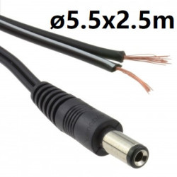 Cable con enchufe CC hembra ø5,5x2,5mm - 1,2m