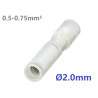 Terminal redondo hembra aislado (0,5...0,75mm²) Ø2,0mm para engarzar