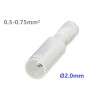 Terminal redondo macho aislado (0,5...0,75mm²) Ø2,0mm para engarzar