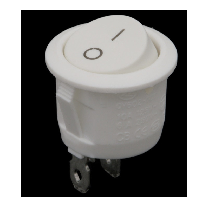 Interruptor basculante redondo 2 posiciones estables (SPST) ON-OFF