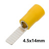 Terminal plano isolado amarelo (4.0-6.0mm²) 4.5x14mm