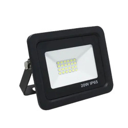 Slim LED Projector 230VAC 20W 6000K (cold white) 1300lm - Black