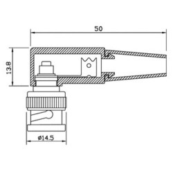 Conector BNC tornillo macho 90º