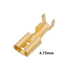 Terminal Faston fêmea não-isolado (1..1.5mm²) 4.75mm