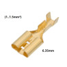 Female Faston terminal non-insulated (1..1.5mm²) 6.35mm