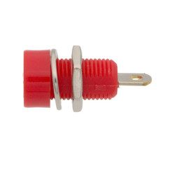 enchufe hembra banana de chasis rojo