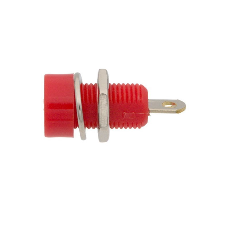 Plug female banana panel red