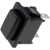 Miniinterruptor de presión unipolar rectangular negro 2 posiciones