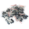 Set of 120 electrolytic capacitors (various values)