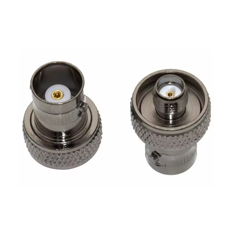 Adaptador SMA femea - BNC femea, Versão especial cromada preta