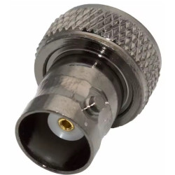 Adaptador SMA hembra a BNC hembra, versión especial en cromo negro