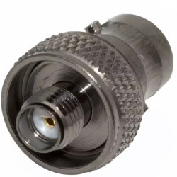 Adaptador SMA femea - BNC femea, Versão especial cromada preta