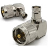 Adaptador UHF (PL259) macho a BNC hembra de 90º