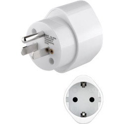 Travel adapter EUA/Japan (Type B) male to European Schuko (Type F) fem