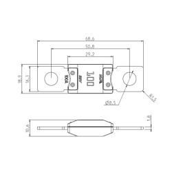 Fusível auto megaval 125A Verde