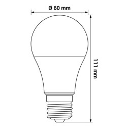 E27 LED A60 230V 10W 6500K (blanco frío) 1200lm - LED POL ORO-PREMIUM-