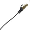 Flat network cable S/STP CAT7 , 2 x RJ45, copper, 10 Gbps, 5m, black