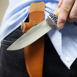 Cuchillo de caza PNI Hunting H100, longitud 215 mm, funda incluida