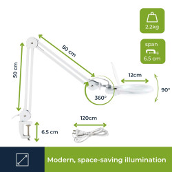 Candeeiro com Lupa 5 Dioptrias 22w