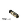 Compression F connector for RG5 Ø5.1mm