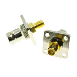 SMA Female  to BNC Adapter 4-hole panel
