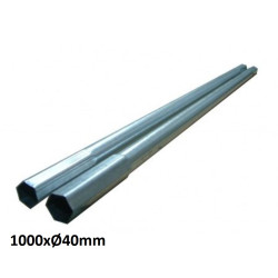 Mástil con casquillo hexagonal 1000xØ40mm