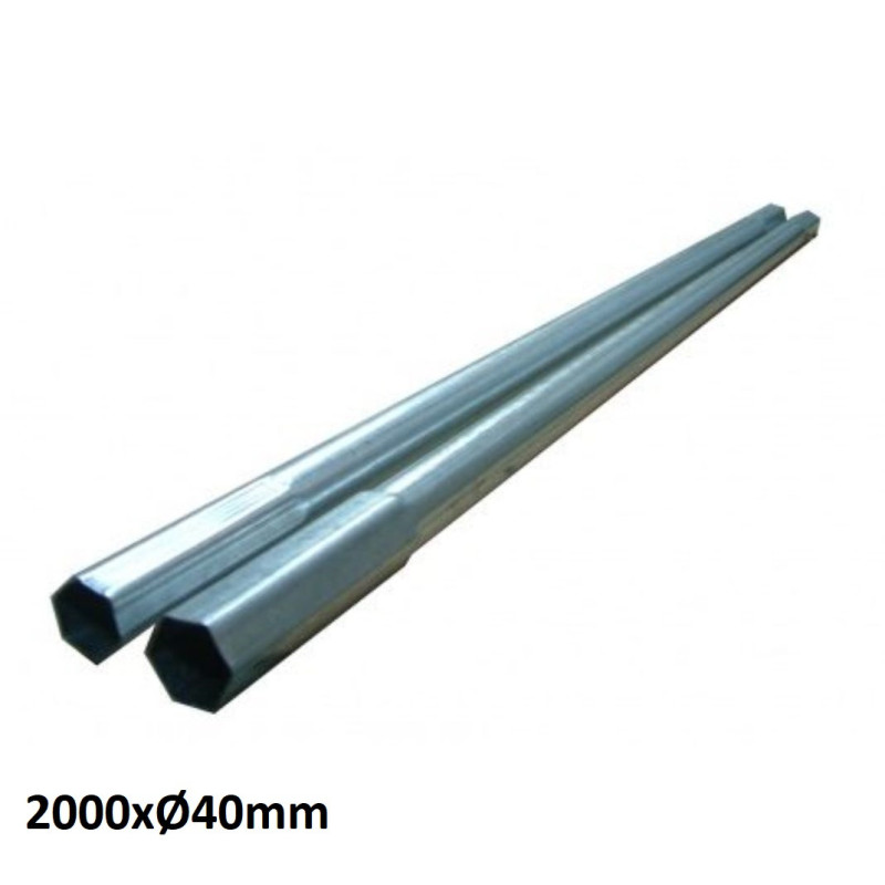 Hexagonal socket mast 2000xØ40mm
