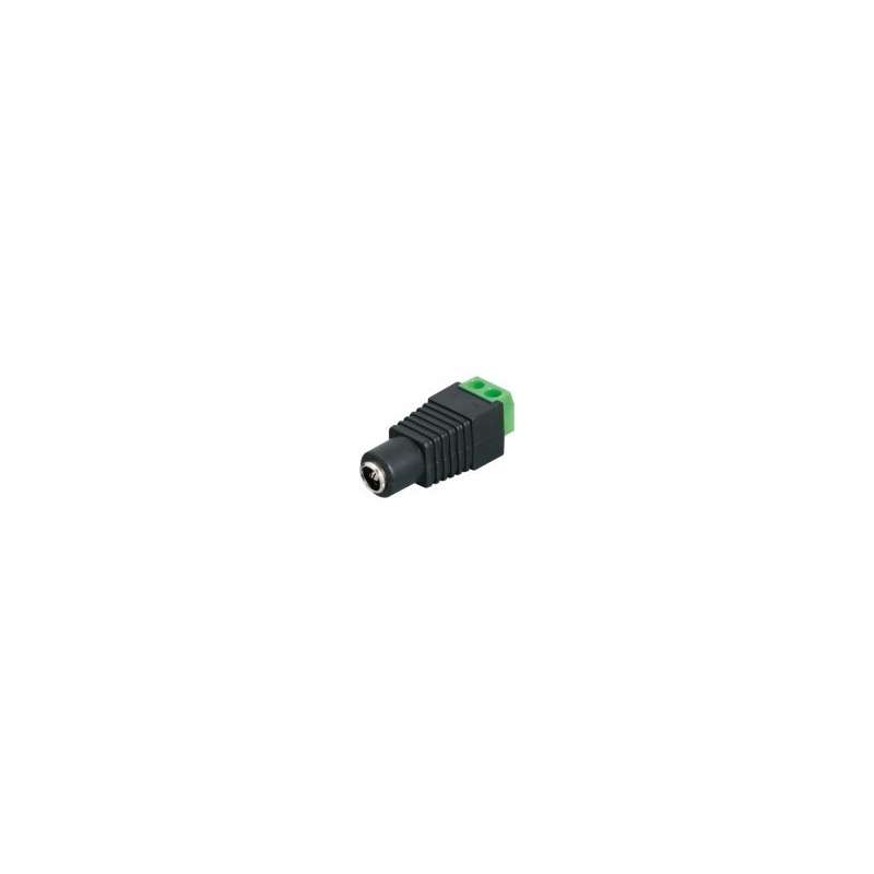 Male DC plug 5.5 / 2.1 / 10mm w / screws
