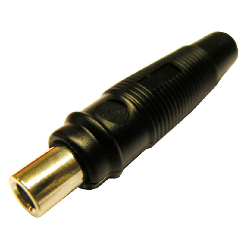 Banana hembra negro de 4 mm para cable