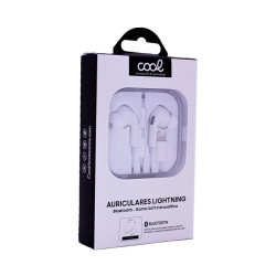 Auscultadores COOL Stereo brancos com microfone para iPhone - Goma IN-
