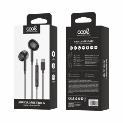 COOL Stereo Type-C Button Earphones with Microphone (Digital) Black