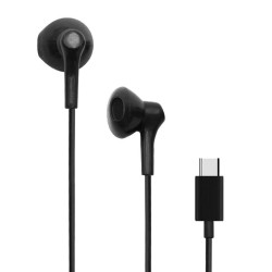 COOL Stereo Type-C Button Earphones with Microphone (Digital) Black