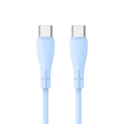 Cabo USB COOL Silicona Universal Tipo C a Tipo C (1 metro) Celeste