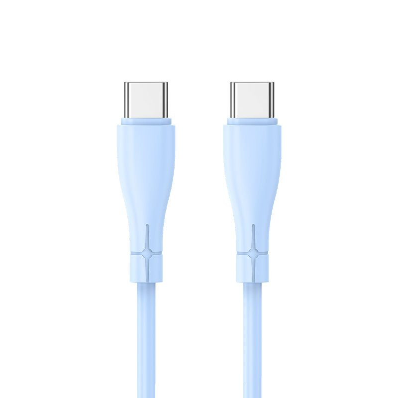 Cabo USB COOL Silicona Universal Tipo C a Tipo C (1 metro) Celeste